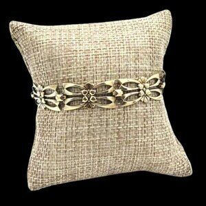 Vintage MCM Butterfly Symmetallic Sterling + 14K Bracelet